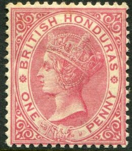 BRITISH HONDURAS-1884 1d Rose Sg 18 AVERAGE MOUNTED MINT V48348