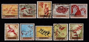 Spain 1967 Stamp Day, Cave Paintings, Set [Used]