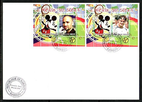 Djibouti, 2008 Cinderella issue. Disney & Tennis, First day cover. ^