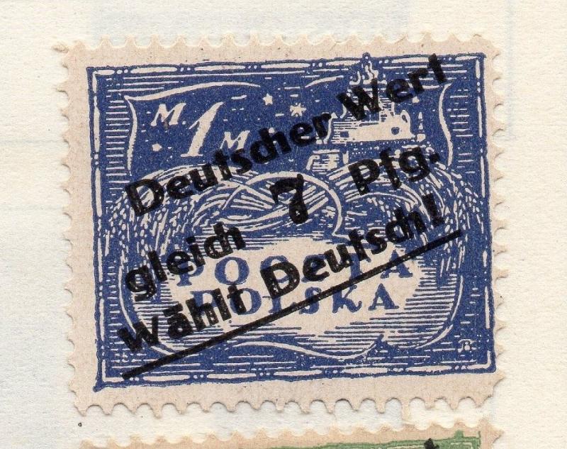 Poland 1941-44 Early Issue Fine Mint Hinged 1m. Optd 190939