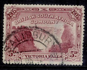 RHODESIA EDVII SG96, 5d claret, USED. Cat £65.
