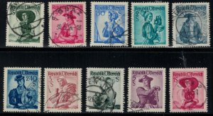 Austria 1948 Costumes Set -20 Values - Used