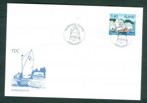 Aland. FDC 1995. World Champ. Of Optimist Dinghies Sailing.  Sc# 118