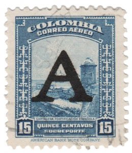 COLOMBIA STAMP 1950 SCOTT # C188. USED. # 13