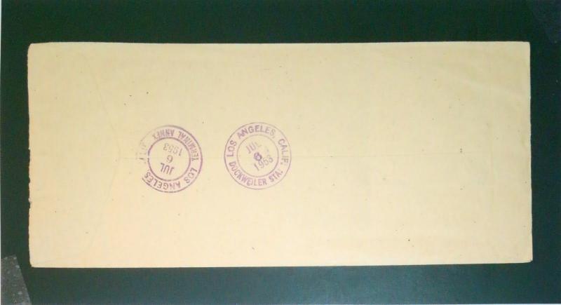 India 1953 2RS on O.I.G.S. Cover to USA - Z2626