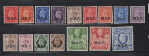 MIDDLE EAST FORCES # 1-15  MINT hinged  OVERPRINT  on UK