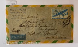 US LETTER FROM THE US TO BRAZIL D FEDERAL, VIA AIRMAIL , 1946FROM BRAZ HOTEL