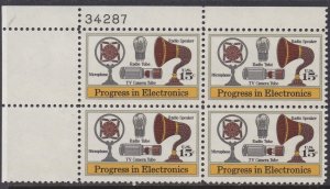 1502 Electronics Plate Block MNH