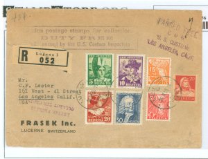 Switzerland O69-72 1935 Philatelic correspondence Lucerne-Los Angeles. Worn with small tears.