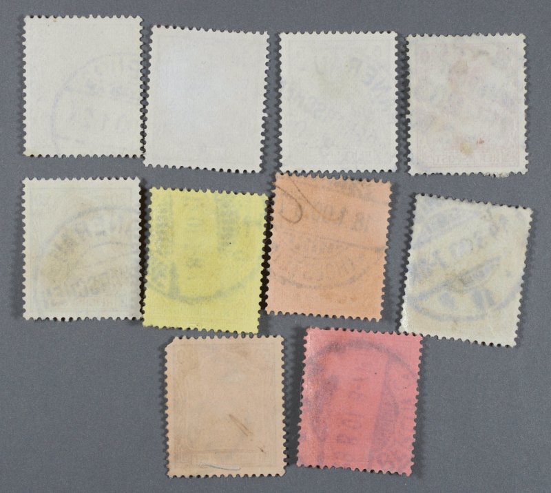 Germany #52-61 Used VG/Fine Place Cancels Some w/ Dates