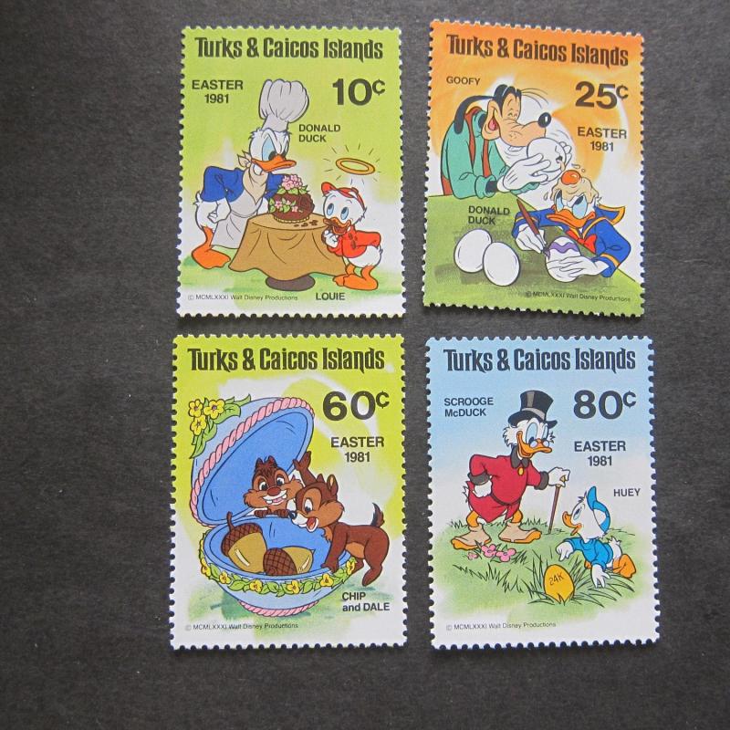 Turks & Caicos 1981 Sc 476-79 Disney set MNH