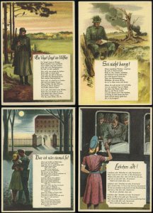 Germany WWII Soldier Song War Military Postcard Deutsches Reich Collection
