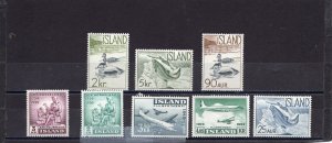 ICELAND 1959 COMPLETE YEAR SET OF 8 STAMPS MNH