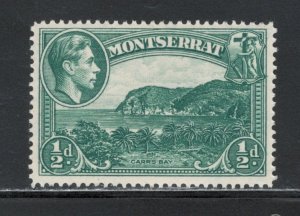 Montserrat 1942 King George VI & Carr's Bay 1/2p Scott # 92 MH