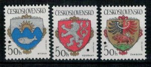 Czechoslovakia 1986 MNH Specimen Stamps Scott 2595-2597 City Arms Fish Lion