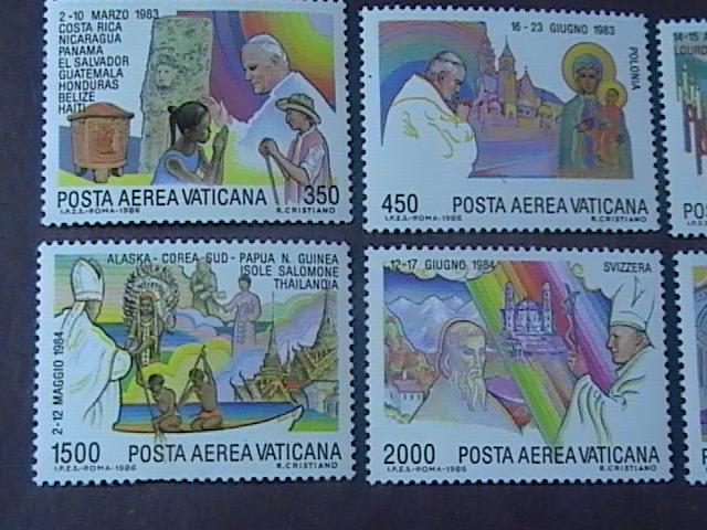 VATICAN # C75-C82-MINT/NEVER HINGED---COMPLETE SET---RELIGION--AIR MAIL--1986