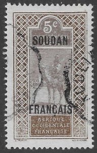 French Sudan (1921) - Scott # 24,  Used