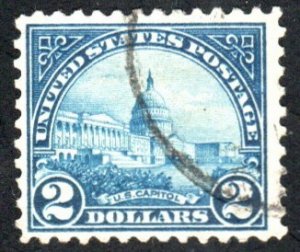 SC# 572 - ($2) - United States Capitol, pf 11, Used Single