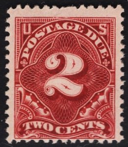 US# J32 2c Deep Claret Postage Due MINT Hinged SCV $62.5