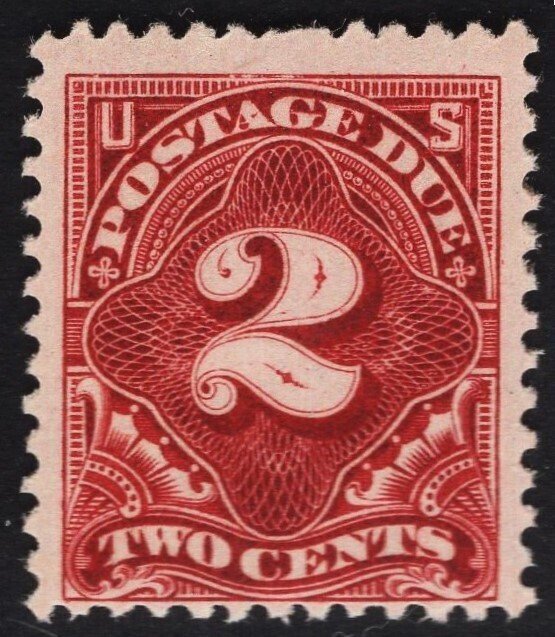 US# J32 2c Deep Claret Postage Due MINT Hinged SCV $62.5