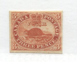 1852 3d Beaver mint no gum rich deep shade