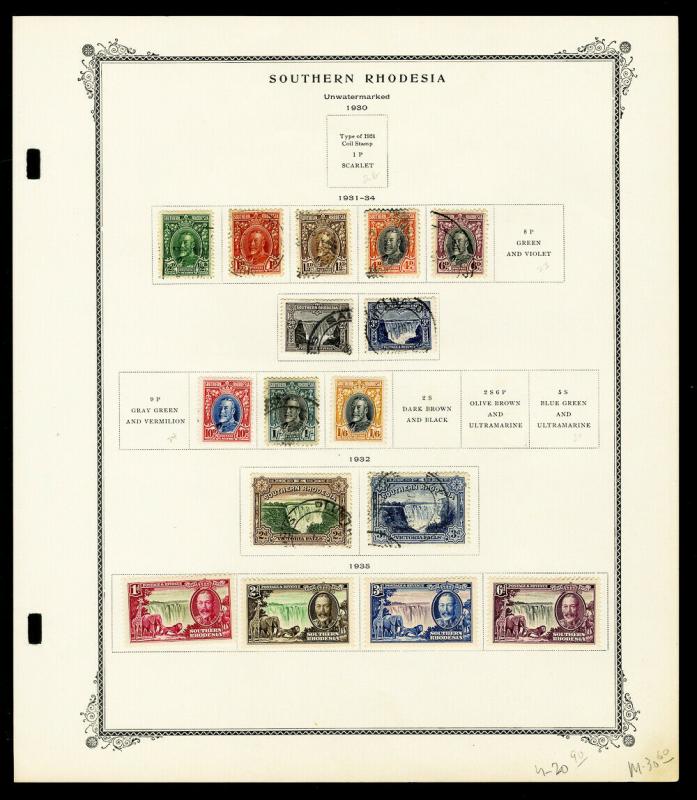 Southern Rhodesia 1924 to 1964 Stamp Collection