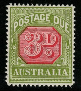 AUSTRALIA SGD95 1922 3d CARMINE & YELLOW-GREEN POSTAGE DUE MNH