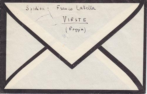 Italy Sc 681, C123 on 1955 Mourning Cover to US