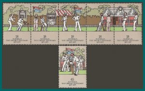 Australia 1977 Cricket Centenary, MNH  #661-666,SG647-SG652