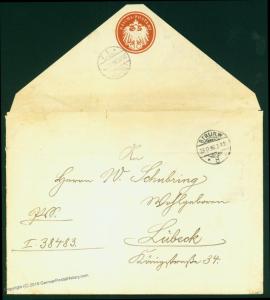 Germany 1896 Berlin Reichspostamt Post Office Official Mail Stamped Seal W 73034