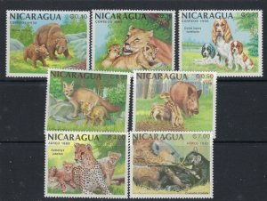 Nicaragua 1703-09 MNH 1988 Animals (mm1440)
