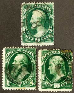 US Stamps # O60-2 Used Official Fresh Scott Value $150.00