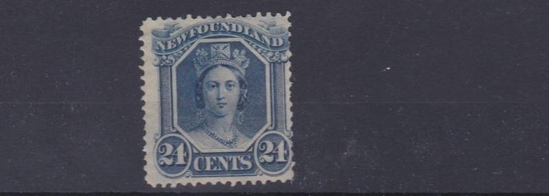 NEWFOUNDLAND  1865  S G 30  24C  BLUE  MH 