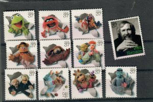 3944 Jim Henson and the Muppets.Set of (11) Singles (CLEAR PERF'S READY TO MOUNT