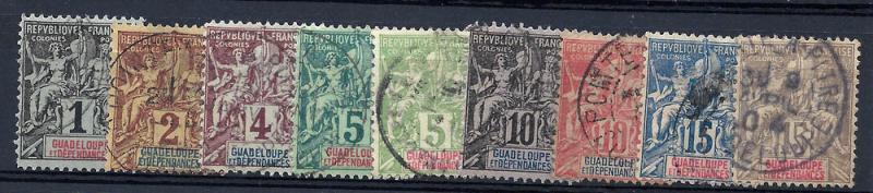 Guadeloupe 1889-1926 Collection mh u fvf scv $140.00 Save75%