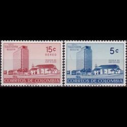 COLOMBIA 1955 - Scott# 638+C273 Buildings Set of 2 LH