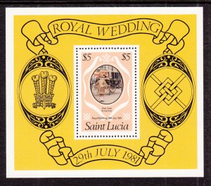 St Lucia 546 Royal Wedding Souvenir Sheet MNH VF