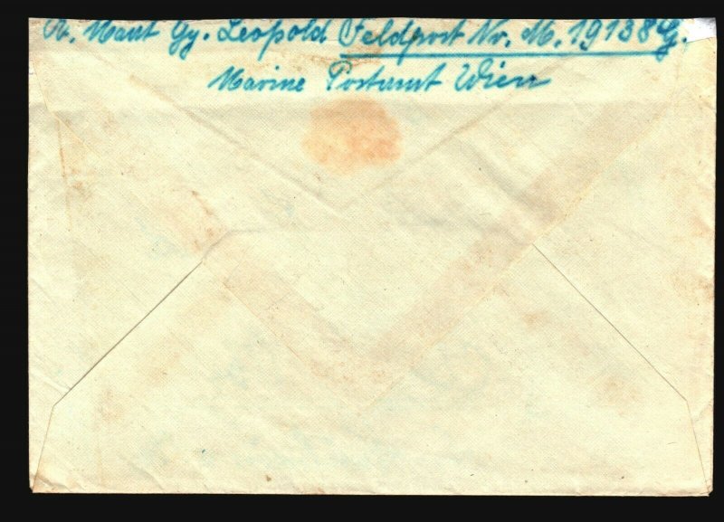 Italy 1944 German Feldpost w/ Letter - Z17635