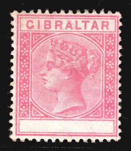 MOMEN: GIBRALTAR SG #23b VALUE OMITTED 1889-1896 MINT OG H LOT #66982*