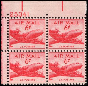 US #C39b SKYMASTER MNH UL PLATE BLOCK #25341