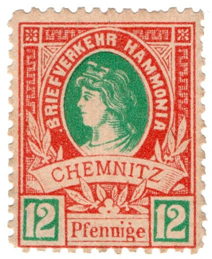 (I.B) Germany Local Post : Chemnitz 12pf