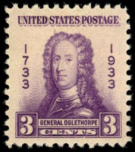 US Sc 726 MNH - 1933 3¢ - Gen.  Oglethorpe - See Scans