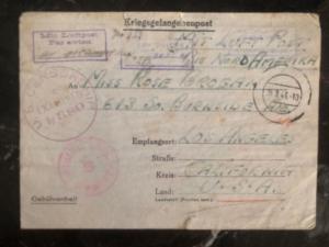 1943 Germany POW Camp Airmail Cover Stalag 9C USA Prisoner of War Robert Emery D