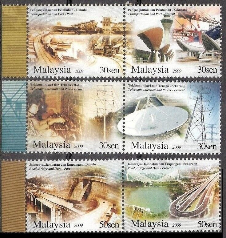 Malaysia Engineering Excellence Nation Building 2009 Bridge Road (sheetlet) MNH