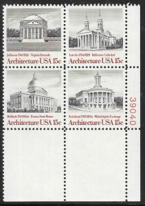 US 1782a MNH PB - Plate #39040 LR - Architecture