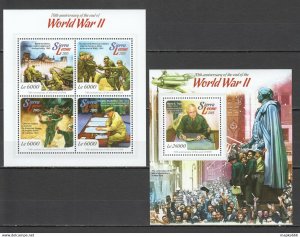 2015 Sierra Leone History War Wwii The End Of War Kb+Bl ** Stamps St521