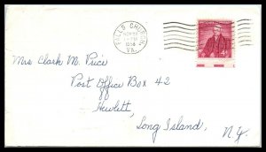 1958 US Cover - Falls Church, Virginia to Hewlett, New York D15 