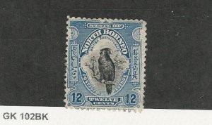 North Borneo, Postage Stamp, #145 Mint No Gum, 1909 Bird, JFZ