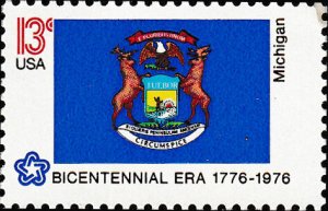 # 1658 MINT NEVER HINGED ( MNH ) STATE FLAG MICHIGAN