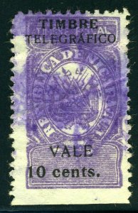 Nicaragua 1911 Telegrafo on 10¢ Purple VFU T787